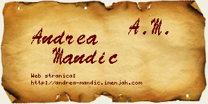 Andrea Mandić vizit kartica